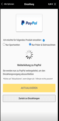 SlotMagie Einzahlung Screenshot