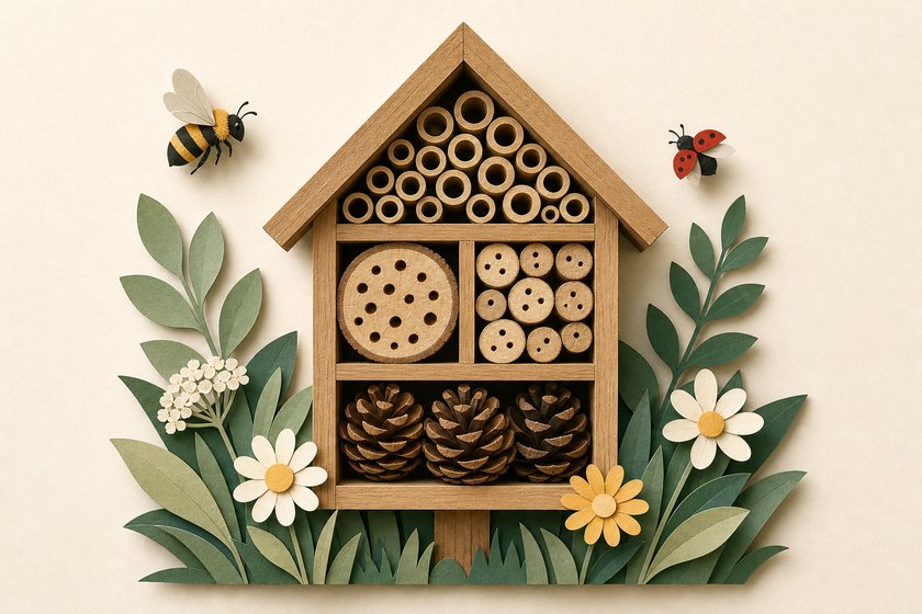 Insektenhotel bauen: die Bohrmaße, die Wildbienen wirklich annehmen