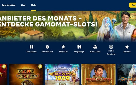 Merkur Slots Spielothek Spielangebot