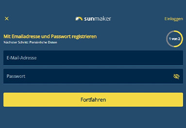 Schnelle und einfache Registrierung