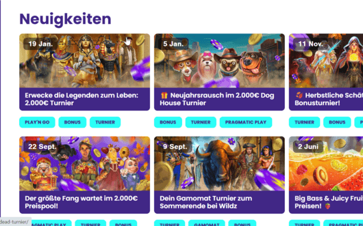 Wilds Neuigkeiten