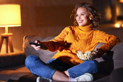 TV Streaming mit Popcorn