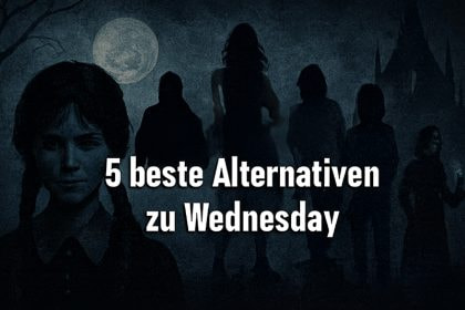 Fünf düstere Serien-Alternativen auf einem Bild, die die Lücke nach Wednesday füllen.